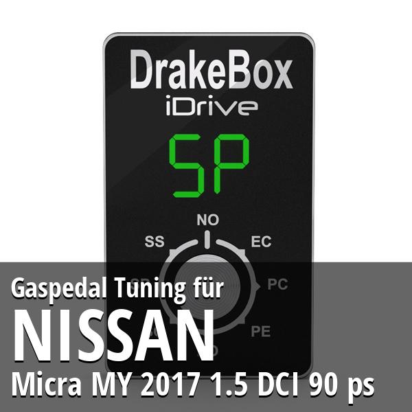 Gaspedal Tuning Nissan Micra MY 2017 1.5 DCI 90 ps